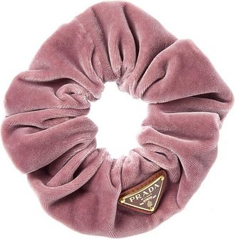 Prada Logo Velvet Scrunchie