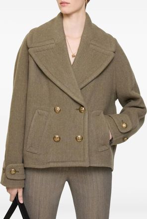 Burberry Completo doppiopetto in lana - Verde