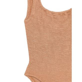 Hunza G Metcrinkle One-Piece Swimsuit - Camel