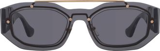 Versace Dark Grey Geometric Unisex Sunglasses VE2235 100287 51