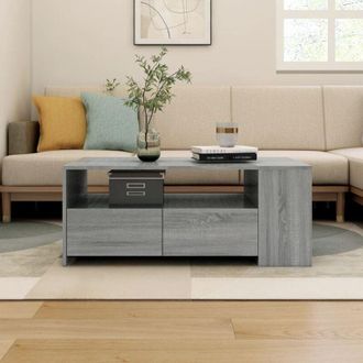 vidaXL Tavolino da Salotto Grigio Sonoma 102x55x42cm Legno Multistrato - Vidaxl