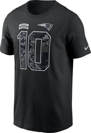 Nike Drake Maye New England Patriots Salute to Service Nike Mens NFL T-Shirt in Black | N19900AF3L-5GA