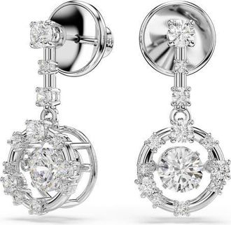 Swarovski Constella Crystal Drop Earrings in Silver/White at Nordstrom