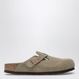 Birkenstock Taupe suede Boston clogs by Birkenstock