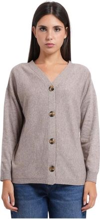 iBlues Wol-kasjmier blend vest - Dames - Vesten - Beige - M - Wol - Truien & Vesten