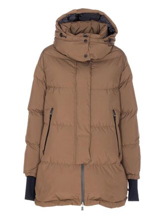 Herno padded removable-hood jacket - Brown