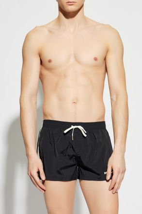 Dsquared2 Swim Shorts With Logo, Mens, Black