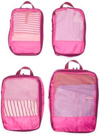 Mytagalongs Set of 4 Compression Packing Pods in Hyper Pink/Burgundy at Nordstrom Rack