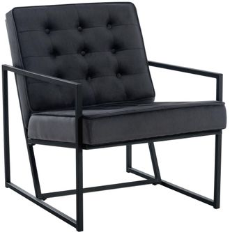 Clp Sill&oacute;n con patas de metal y asiento en Terciopelo Gris