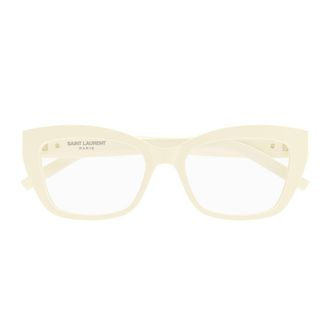 Saint Laurent Eyewear Saint Laurent Sl M117 Linea Monogram 005 Ivory Transparent Glasses