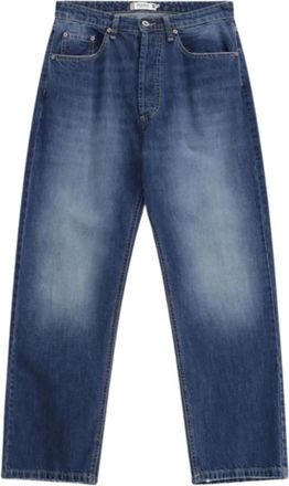Please Straight Jeans - Dames - Regular Fit Jeans - Blauw - L - Denim - Jeans