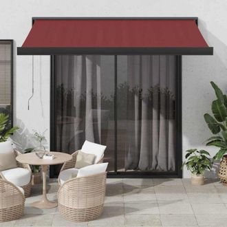 vidaXL Toldo Retr&aacute;ctil Autom&aacute;tico Burdeos 350x250 Cm Vidaxl