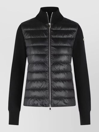 Moncler tricot virgin wool cardigan high collar