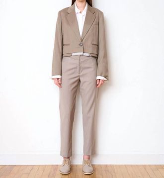 WE-AR4 Lexington Trouser In Taupe Pinstripe