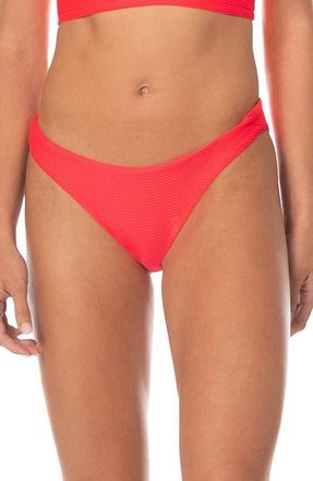 Maaji Sunset Punch Iconic Reversible Bikini Bottoms in Bright Red at Nordstrom, Size X-Small