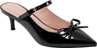 Bandolino Moss Patent Kitten Heel Mule in Black at Nordstrom Rack, Size 5.5
