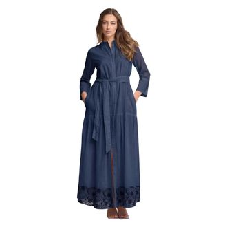 Kocca Liberato - Dames - Shirt Kleedjes - Blauw - XS - Katoen - Kleedjes