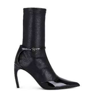 Ferragamo Britt Leather Ankle Boots, Size 10 C