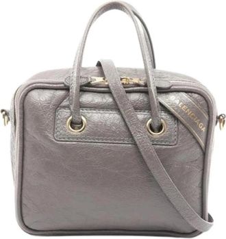 Balenciaga Pre-owned Vintage Handbag - Dames - Vintage Handtas - Grijs - ONE Size - Leer - Vintage