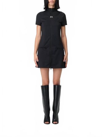 Courr&egrave;ges Interlock Tracksuit Mini Dress In Black