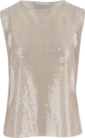 Niccol&ograve; Pasqualetti Sequined Round Neck Top