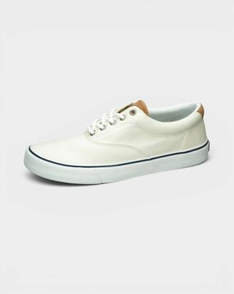 Sperry Top-Sider Mens Striper Cvo Canvas Sneakers In White