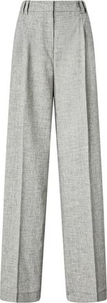 Pinko Wide Trousers, female, Gray, Size: 2XS Brescello Wide Trousers