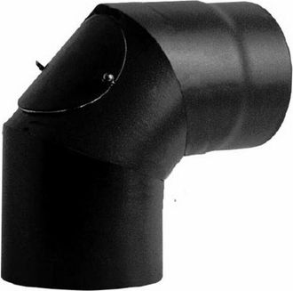 MBM Curva De 90 Con Inspecci&oacute;n Dn 150 Esmaltada A 600 Grados Estufa De Le&ntilde;a Ce Hecho En Italia