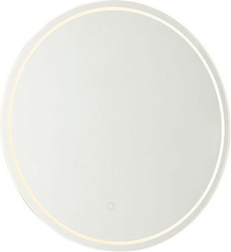 QAZQA Moderno Espejo De Ba&ntilde;o Moderno 60 Cm Con Led Y Atenuador T&aacute;ctil - Sebas Vidrio Redonda Incluye Led Max. 1 X 18 Watt - Qazqa