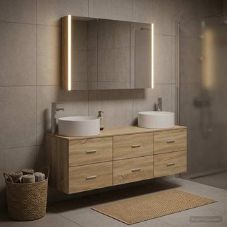 vidaXL Vidaxl Set Di Mobili Per Il Bagno 4 Pz Rovere Sonoma