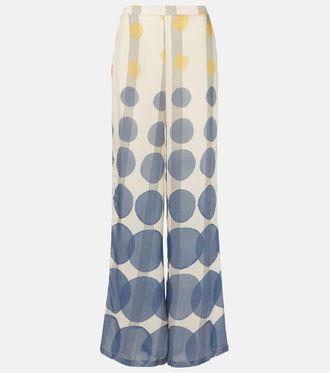 Adriana Degreas Pantaloni a gamba larga a pois