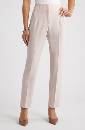 Open Edit Icon High Waist Ankle Cigarette Pants in Pink Peony Bud at Nordstrom, Size 16