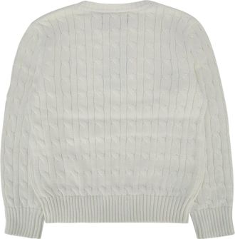 Polo Ralph Lauren Boys Cable-Knit Cotton Sweater White