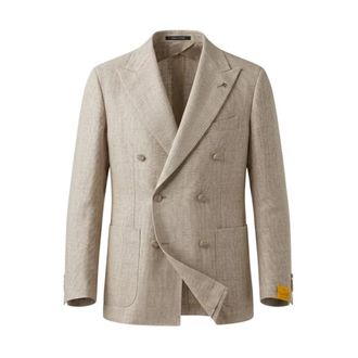Tagliatore Double-breasted Jacket - male - Tagliatore - Blazers - Beige - S - Jackets
