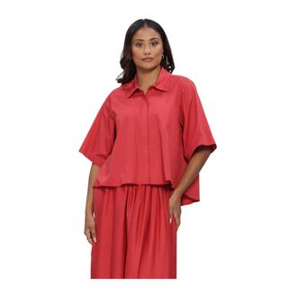 Est'seven Overhemden, Dames, Rood, S, Katoen, Alijah Blouse Rnbw
