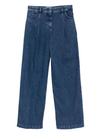 BA&SH Jeans met geplooid detail - Blauw