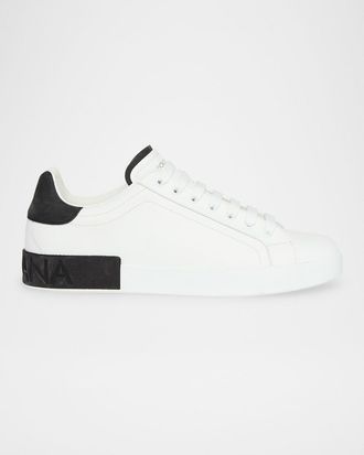 Dolce & Gabbana Men & apos;s Portofino Calfskin Low-Top Sneakers