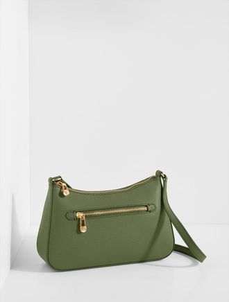 Talbots Evelyn Pebble Leather Crossbody Bag - Deep Forest - 001 Talbots