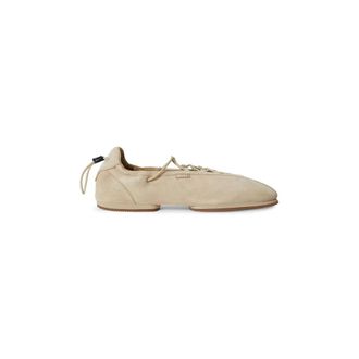 Polo Ralph Lauren Schoenen, Dames, Beige, 36 EU, Leer, Ballerina Lace Up