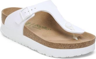 Birkenstock Womens Gizeh Pap Flex Platform In White