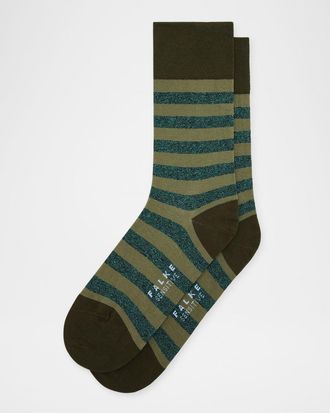 Falke Mens Sensitive Mapped Line Crew Socks