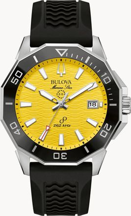 Bulova Marine Star Mens Black Watch 96B431 Silicone - One Size