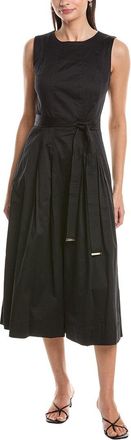 Anne Klein Paneled Bodice Jewel Neck Midi Dress