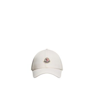 Moncler Moncler Cotton Gabardine Baseball Cap, Men, White, Size: One Size