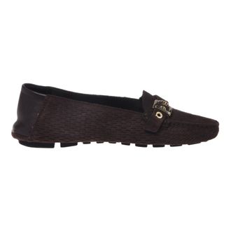 Baldinini Perforated Suede Loafer - female - Baldinini - Loafers - Brown - 6 1/2 UK - Shoes
