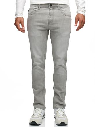 Indicode Straight-Jeans INDICODE INValoy, Herren, Gr. 30, L&auml;nge 34, lt grau, Denim/Jeans, Obermaterial: 99% Baumwolle, 1% Elasthan, Abriebeffekte, regular fit,