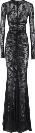 Norma Kamali Lace Shirred Dress - Dames - Avondkleed - Zwart - XS - Kleedjes