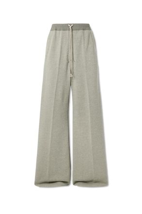 Rick Owens Geth Belas Wide-Leg Embellished Cotton-Blend Jersey Sweatpants