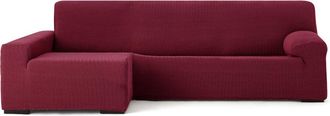 Eysa Funda de sofá chaise longue bielástica izquierda burdeos 250 - 360 cm