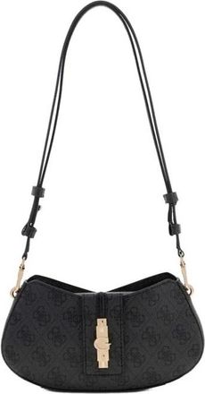 Guess Yvonne Logo Mini Cvtl Shdr Bg - Dames - Schoudertassen - Zwart - ONE Size - Katoen - Tassen